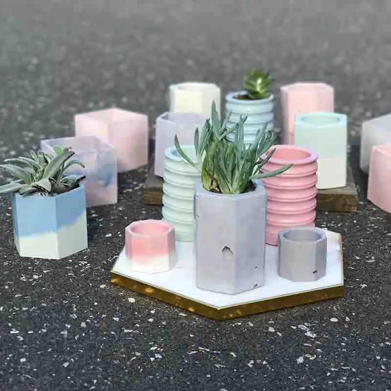 

Concrete Silicone Molds for Pots Pen container molds Flower Pot Molds concrete maker