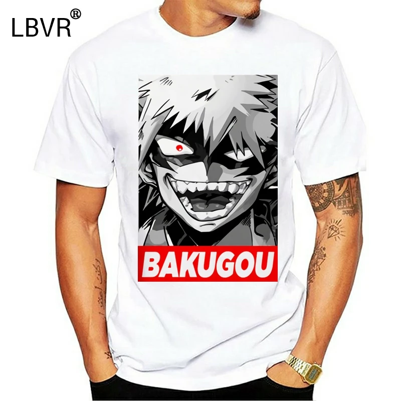 

For Male Katsuki Bakugo Boku No Hero T Shirt All Might Casual Tee High-Q Short Sleeve O-neck S-3XL Plus Size T-Shirt Top Tee