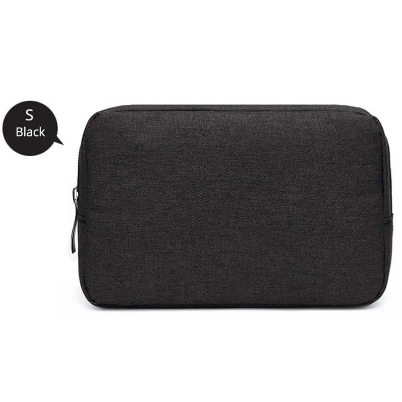 Travel Accessories Portable Bag Digital USB Cable Charger Earphone Pouch Storage Organizer Bag Case Small Items Packing Storage - Цвет: S-black