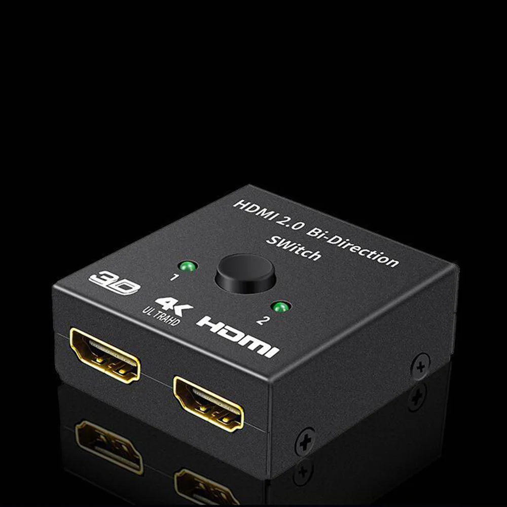 4K HDMI коммутатор 2 порта двунаправленный 1x2/2x1 HDMI разделитель, сплиттер Sup порты Ultra HD 4K 1080P 3D HDR HDCP для PS4 Xbox HDTV
