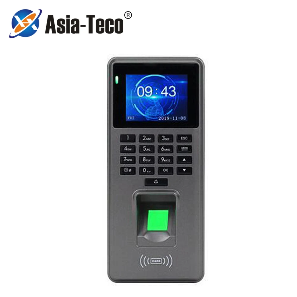 

125Khz RFID 2.4 inch Fingerprint Access Control Keypad USB Biometric System Electronic Time Clock Recorder Attendance Machine