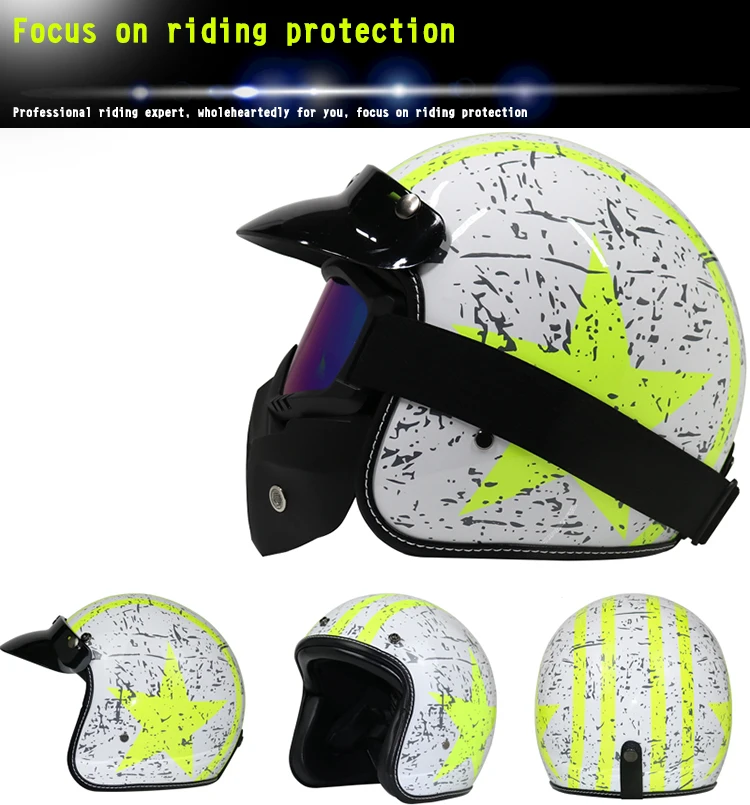 Capacete, Мото шлем VOSS 052 Ретро мото rcycle гоночный шлем персонализированный мото rcycle шлем половина шлем мото крест