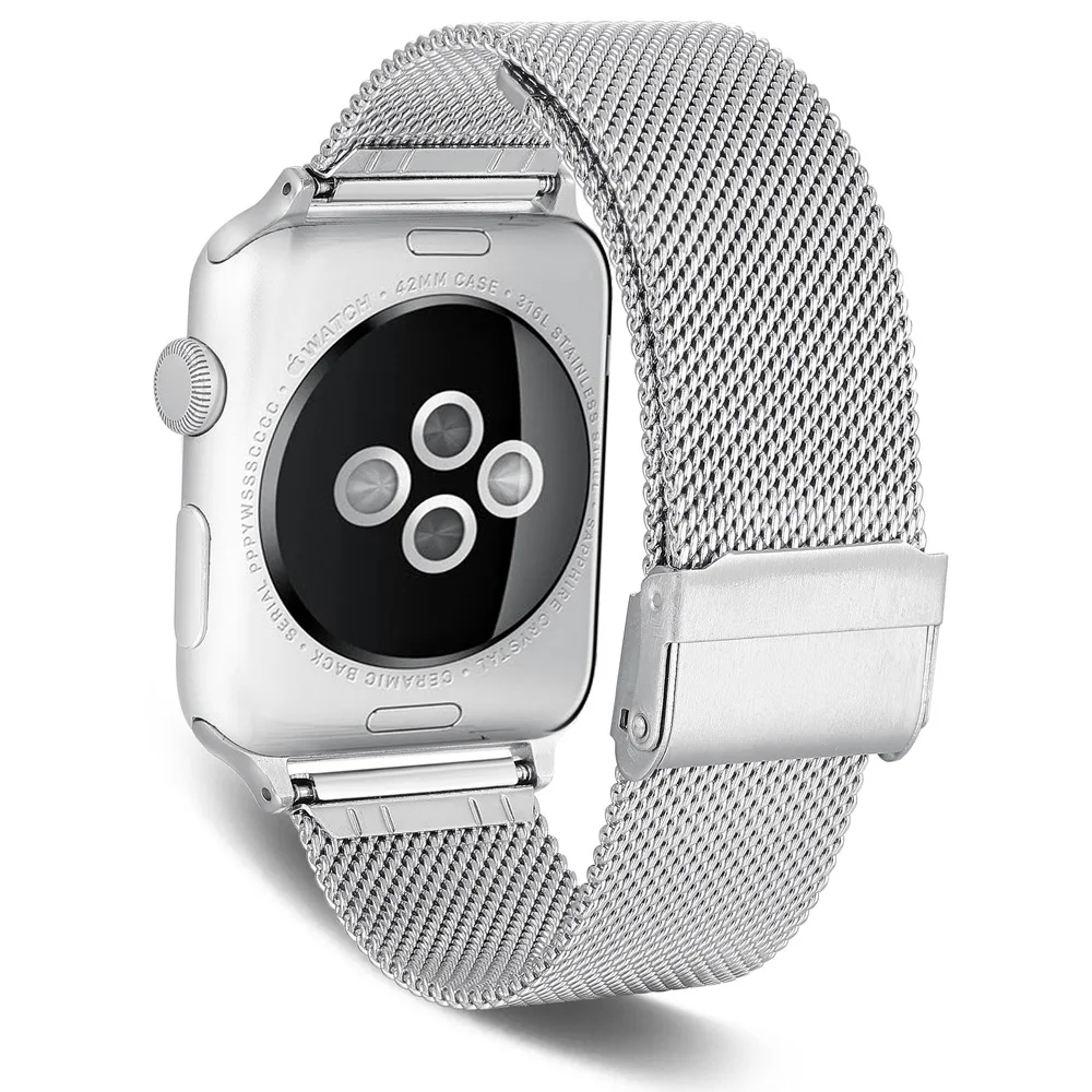 Milanese Mesh Hasp Band For Apple Watch Milanese Strap 38mm 40mm 42mm 44mm Strap For iWatch Series 1 2 3 4 Milanese Bracelet