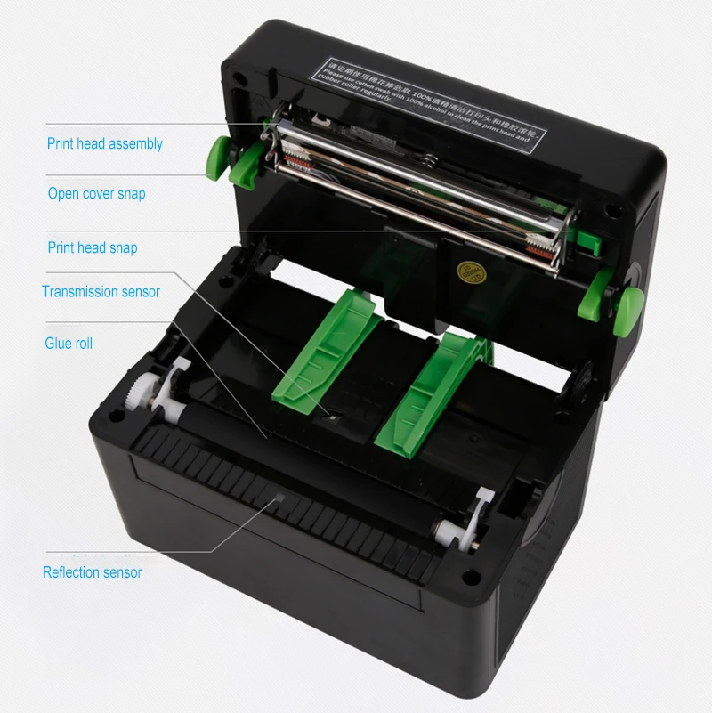 Mobile Thermal Label Barcode Printer Portable Barcode QR Label Sticker Paper Pocket USB Port Thermal Printer SEN-DT108B