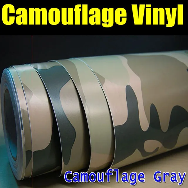 Стайлинг автомобиля камуфляжная серая автомобильная пленка автомобильные