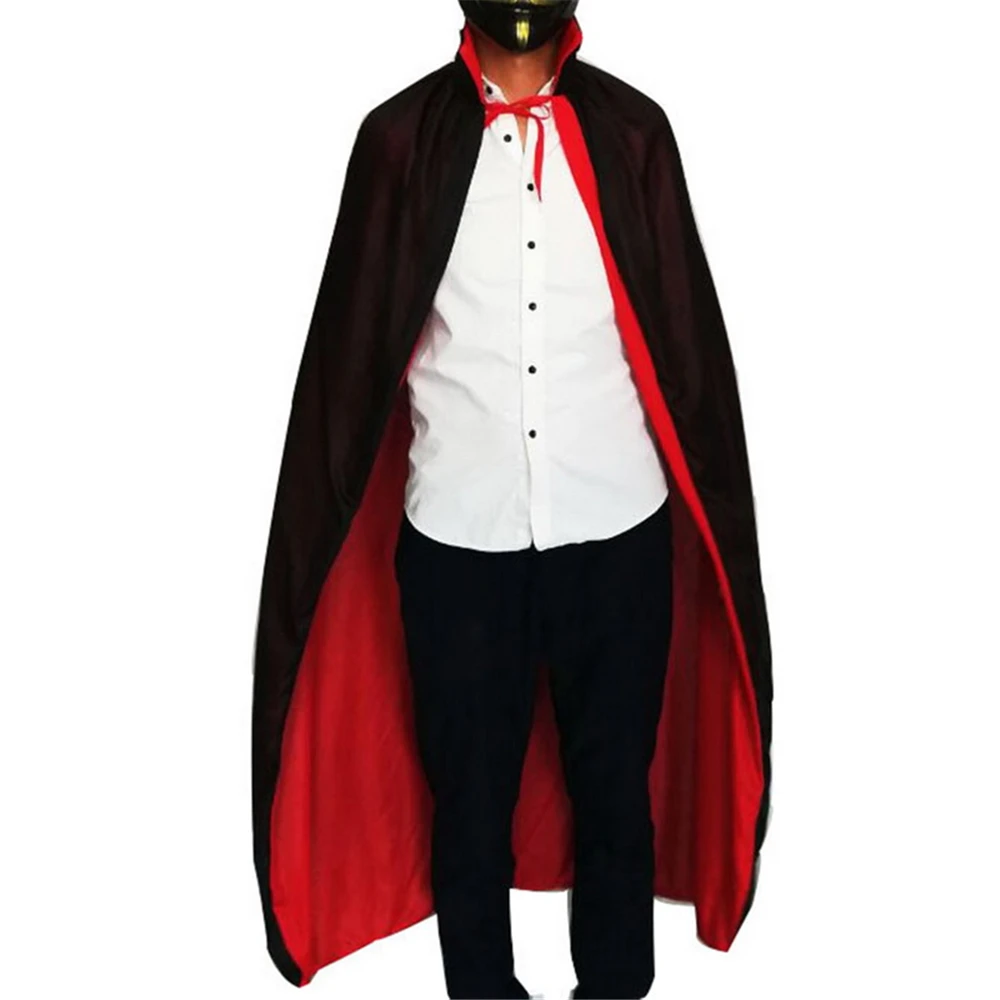 2 шт. плащи для Хэллоуина накидки взрослых длинная черно красная двухслойная