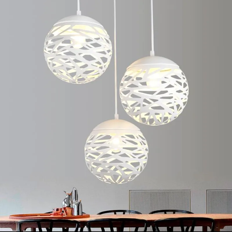 

Nordic Hollow Creative Lighting Iron Post Modern Simple Home Interior Pendant Guest Restaurant LED Lamps wy123105