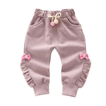 

Spring Autumn Fashion Comfortable Baby Girls Clothes Children Pocket Pants Toddler Cotton Casual Clothing Infant Kids Tracksuits