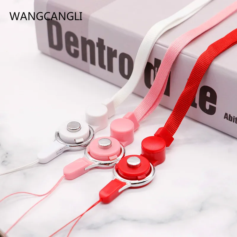 New mobile phone lanyard Second-generation detachable rotating Ring Multifunctional flat braided |