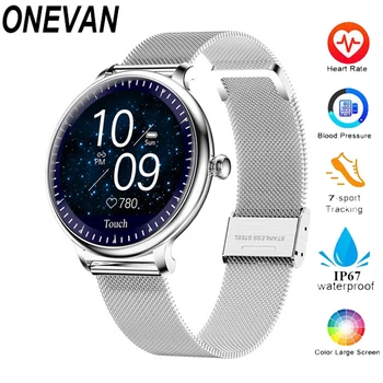 

2020 NEW women smart watch Round Screen smartwatch for Girls Blood pressure tracker sport smart wristband women For Android IOS