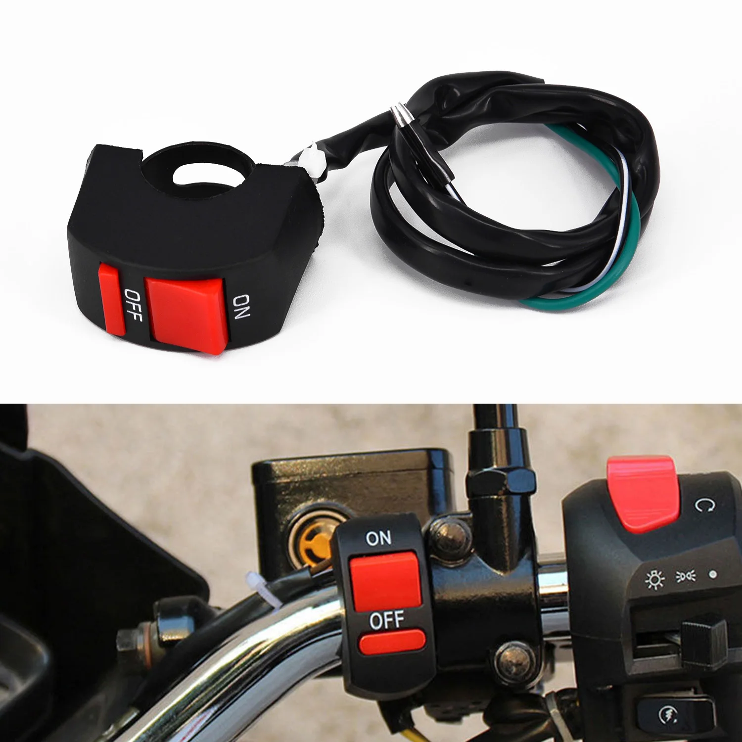 1 шт. светильник-выключатель для велосипеда крепление на руль с кнопкой вкл./выкл.