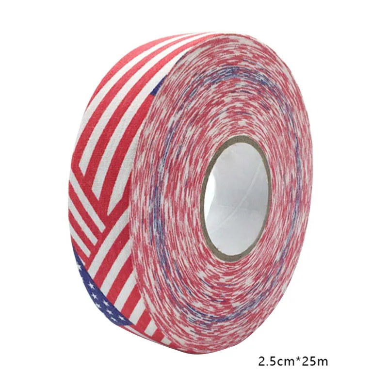 1 PCS Hockey Tape Elbow Golf Tape Sport Safety Football Volleyball Basketball Knee Pads Anti-slip Hockey Stick Tape KT01 - Цвет: flags