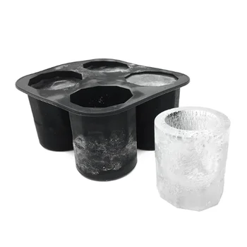 

Freeze Mold Bar Bear Tool Cool 4 Cup Shape Rubber Shooters Ice Cube Shot Glass Hot New Bar Party Drink Ice Tray Cool Shape Ice