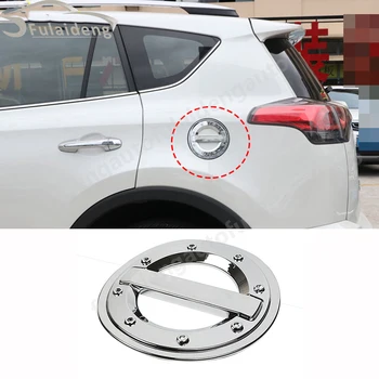 

For Toyota RAV4 2014-2018 ABS Chrome Car Exterior Decoration Gas Cap Fuel Tank Cover trim Molding car styling accessories