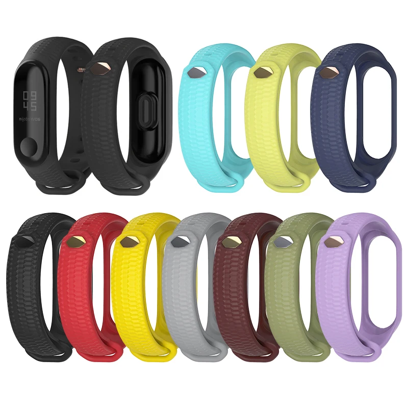 

Solid Color TPU Wristband For Xiaomi MI Band 4 Strap Silicone Band With Metal Buckle For MI Band 4 Fashion Wristband Belt