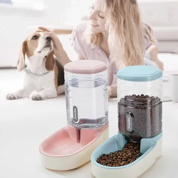 

Pet Cat Dog AutoMatic Feeder Plastic Dog Kettle Large Capacity Food Dispenser Cat And Dog Feeding Bowl Pet supplies