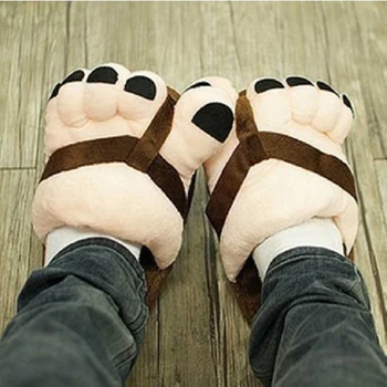 

Winter Women Shoes Funny Cute Soft Cartoon Big Feet Warm Home Floor Slippers Indoor WarmNo Slip Floor Slipper Women Men Shoes
