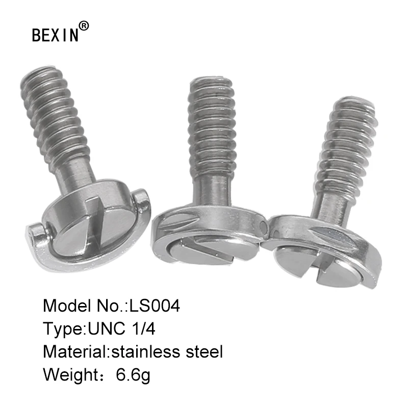 4pcs Stainless Steel UNC1//4 D Ring Screw for Tripod Monopod Quick Release Plate