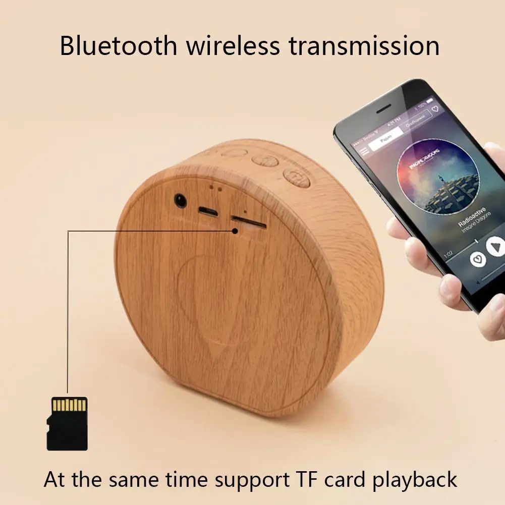 Ретро деревянный Bluetooth динамик Портативный Открытый Беспроводной мини компьютер