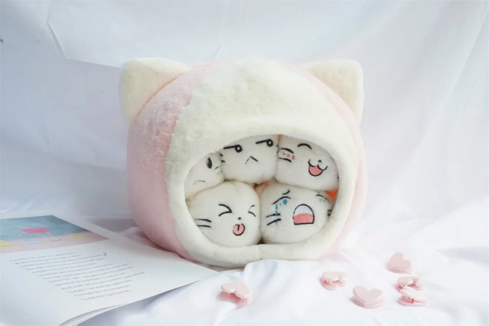 Lucky Boy Sunday сумка из 9 шт. Мини милый Кот Плюшевые игрушки Мягкая Kawaii кошка плюшевая подушка с набивкой Подушка Детская плюшевая кукла в подарок