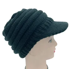 Осенне-зимняя Новинка, Корейская женская вязаная шерстяная шапка, шапка с ушками, теплая шапка M201