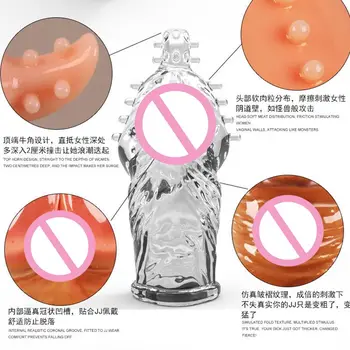 Penis Sleeve Imitating Penis Enlargement Adult Erotic Sex Toys For Men Couples Condoms Male Cock Extender Dildo Enhancer Sexshop 3