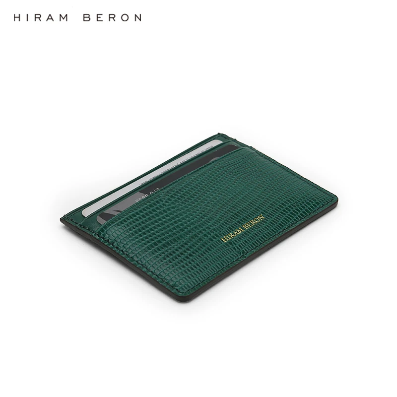 Кожаный чехол с зеленой Ящерицей Hiram Beron Monogram мужские роскошные кожаные товары