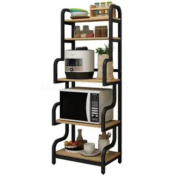 

Kitchen Utensils And Appliances Floor To Floor Multi-layer Storage Rack Microwave Oven Storage Rack Household Kitchen