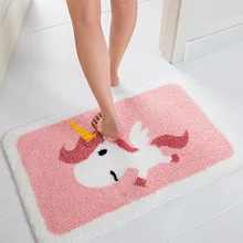 Домашний мультяшный милый коврик для ванной комнаты с ворсом, Впитывающий Коврик, диван, журнальный столик, нескользящий коврик, прикроватный коврик для спальни