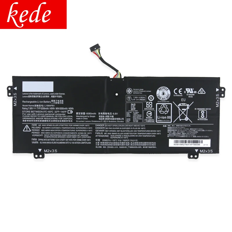 Kede аккумуляторная батареядля ноутбука lenovo Йога 720-13IKB 13IKBR 15IKB Йога 730-13IKB L16C4PB1 L16L4PB1 L16M4PB1 5B10M52739 7,68 V 48Wh