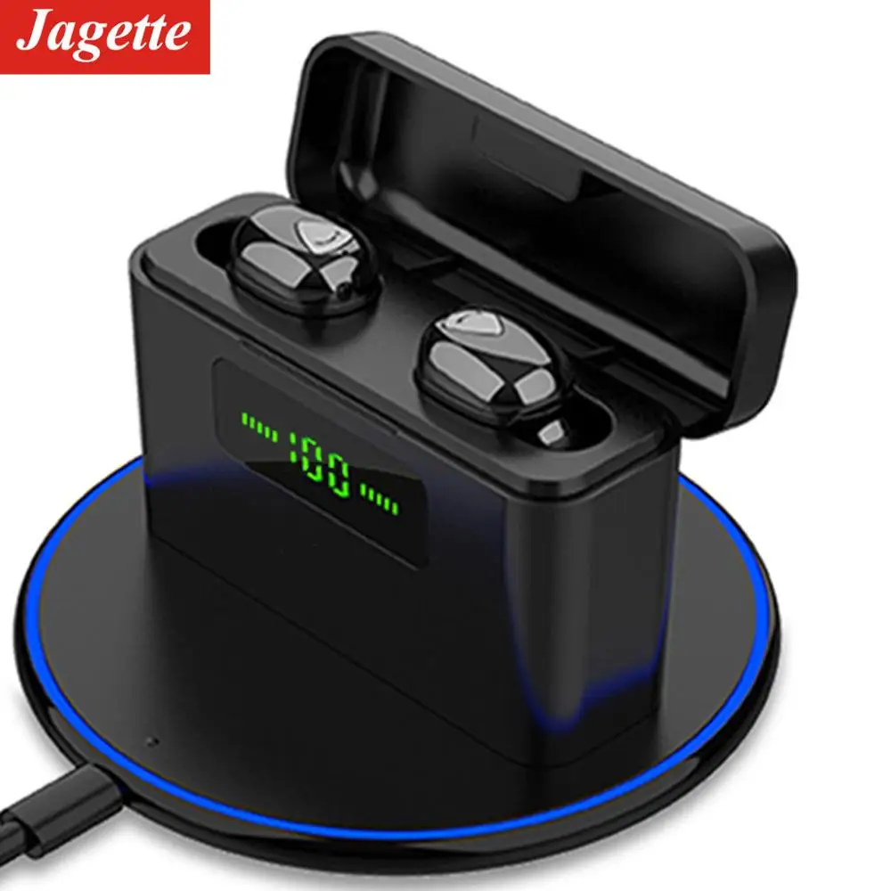 JAGETTE Tws Наушники Беспроводные Bluetooth 5 0 наушники мини с микрофоном зарядная коробка