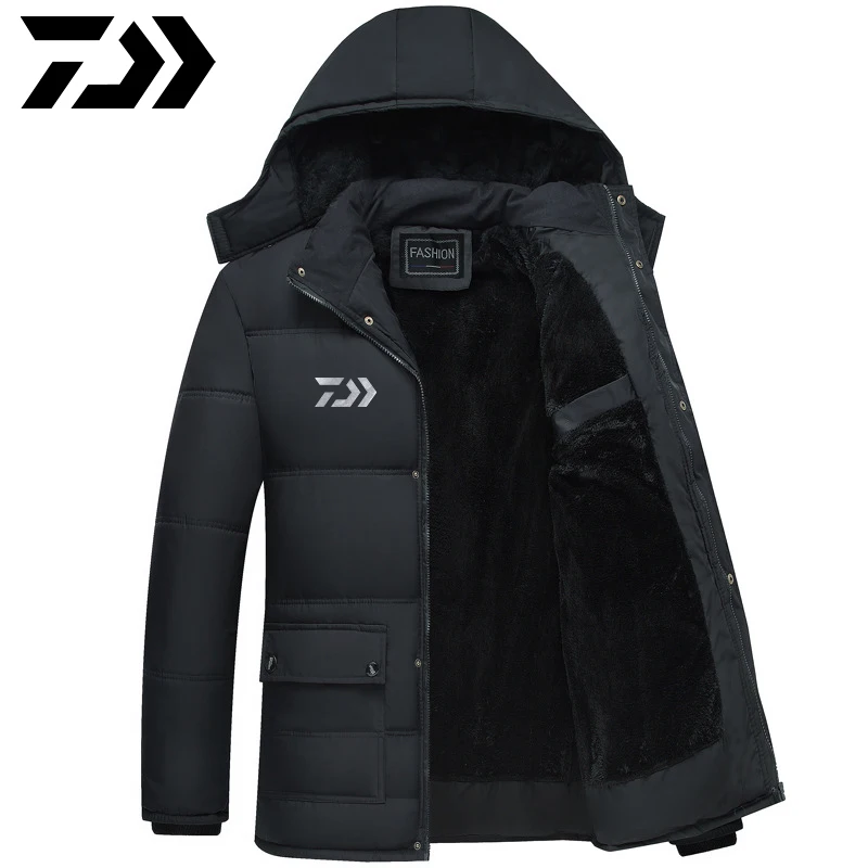 Reflective Daiwa Fishing Clothes Men Winter Outdoorwear Hiking Windproof Daiwa New Clothes Multi-function Pocket Fishing Jacket