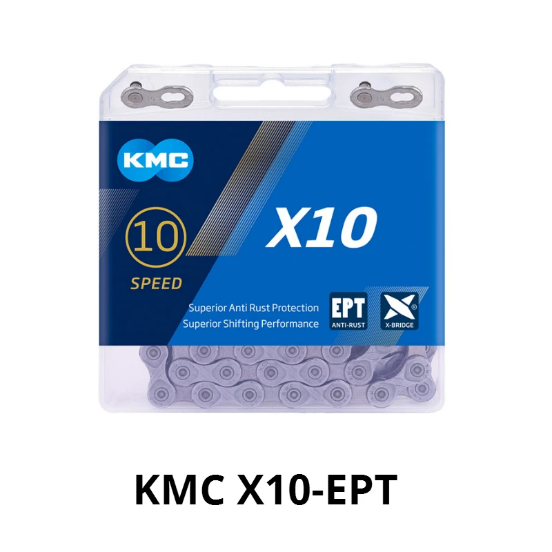 KMC X10 X10 EPT X10 EL X10.93 MTB дорожный 10s велосипедные цепи 116L 10 скоростная велосипедная цепь волшебное число горы с оригинальной коробкой - Цвет: X10 EPT