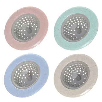 

Silicone Strainer Round Floor Drain Cover Plug Anti-blocking Water Hair Catcher Filter Kitchen Bathroom pink/Green/Blue/Beige