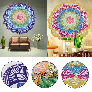 

Indian Mandala Tapestry Wall Hanging Sandy Beach Throw Rug Blanket Camping Tent Travel Mattress Bohemian Sleeping Pad Tapestries