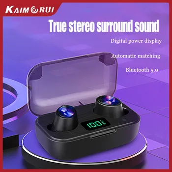 

F6 TWS Bluetooth 5.0 Headphone HiFi Stereo Wireless Earphone Earbuds Noise Cancelling With 2000mAh Charge Case For Huawei Xiaomi