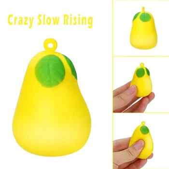

Anti-stress Fruite Mini Cute Pear Squeeze Toy Slow Rising Cream Scented Stress Reliever Toy For Children adults Drop Shipping