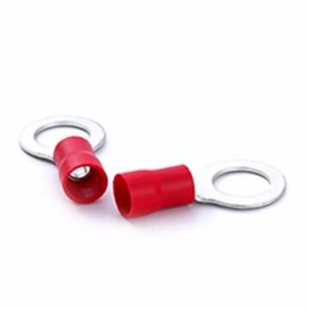 

Wire Range 0.5-1.5mm² AWG 22-16 Wiring Connecting Red Pre-Insulated Ring Terminals Wire Butt Electrical Crimp Terminal 50pcs