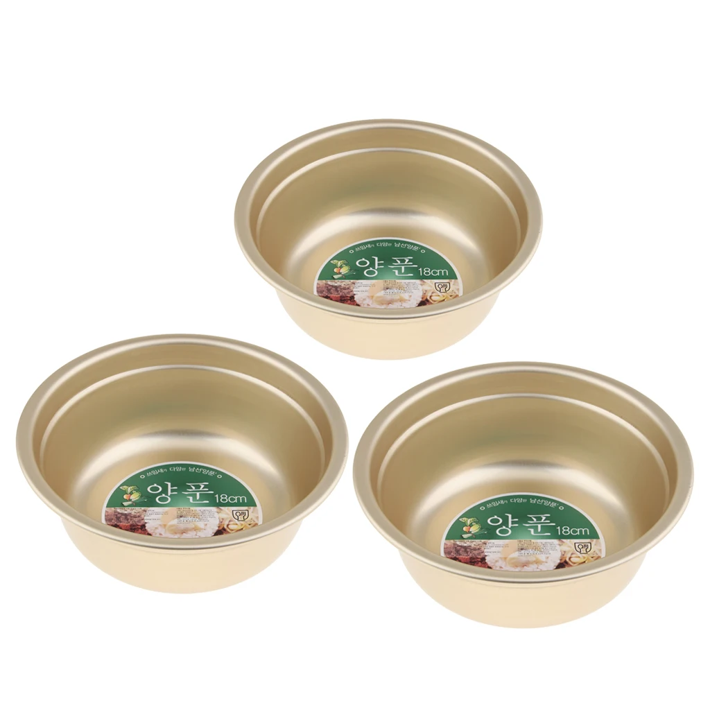 Yellow Aluminum Mixing Bowls, Nesting Bowl for Space Saving, Mirror