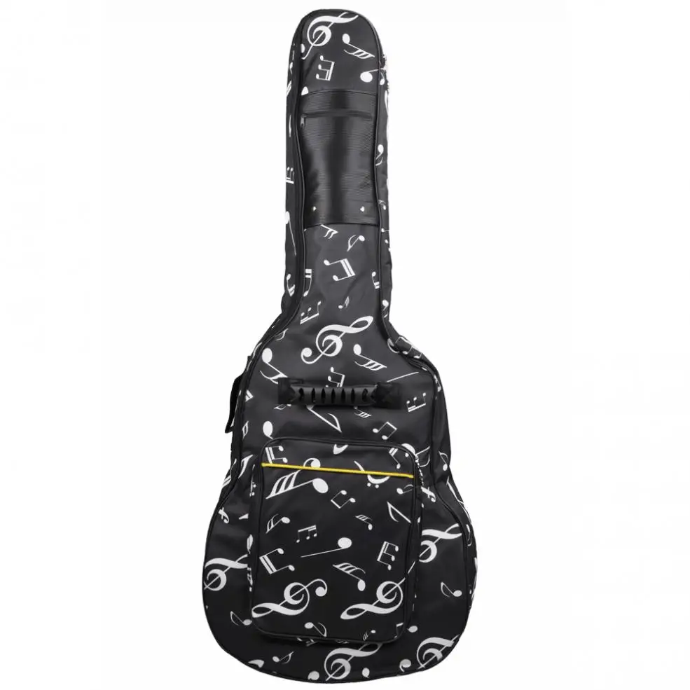 US $19.52 Waterproof Durable Guitar Bag Double Straps Padded With Musical Notes Soft Case for 394041 Inch Guitar Gig Bag