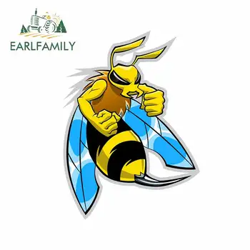 

EARLFAMILY 13cm x 9.8cm for Hornet Personality Car Stickers Vinyl Waterproof Graffiti Decals Body for Car Suitable for VAN RV