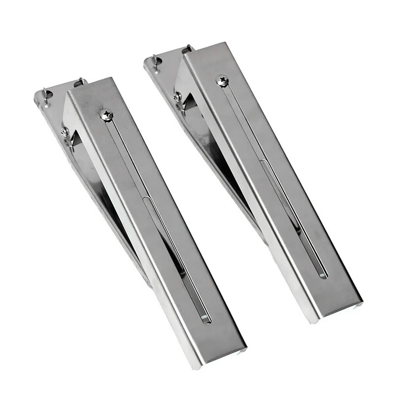 

'The Best' 1 Pair Foldable Holder Bracket Stainless Steel Stand Adjustable Storage for Kitchen Microwave 889