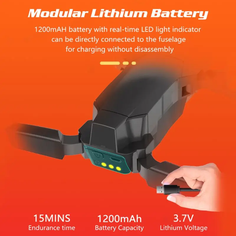 GD89 wifi FPV 480P 1080P HD камера режим удержания высоты складной Радиоуправляемый Дрон RTF 634F