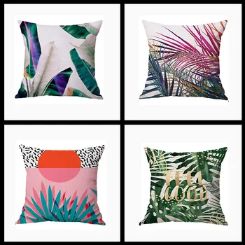 

Leafy Plants Pillow Case Cushion Cover Cotton Linen Home Decor Pillowcase Decorative Pillows For Sofa Christmas Pillow Cases
