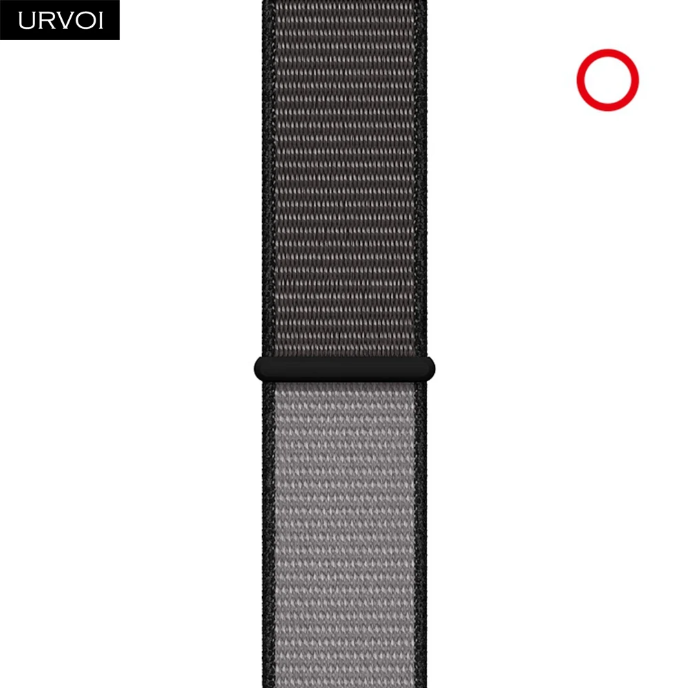 Anchor Gray Спортивный ремешок URVOI для apple watch, серия 5, 4, 3, ремешок для iwatch, воздухопроницаемый, застежка-крючок, тканый нейлон, 40 мм, 44 мм - Цвет ремешка: Anchor Gray