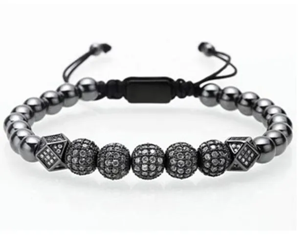 Micro Pavimenta Rame Oro Argento Metallo Cz Cubic Zirconia Corda Regolabile Perline Braccialetto Fascino Intrecciato Braccialetti Yfg3D