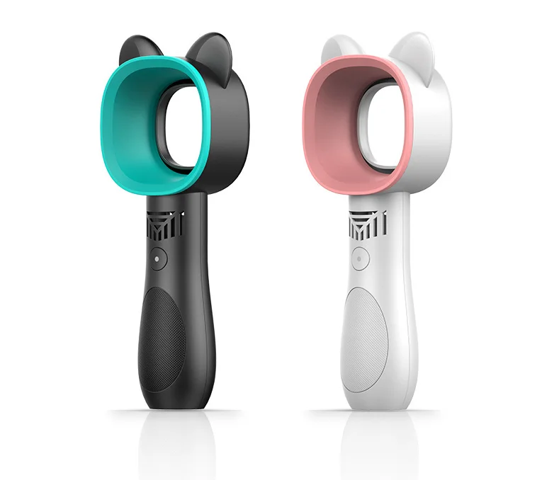 

Protable Handheld Bladeless Fan Outdoor USB Mini Air Cooler No Leaf Cooling Fan Desktop Bladeless Fan Rechargeable Quiet 3 Gear