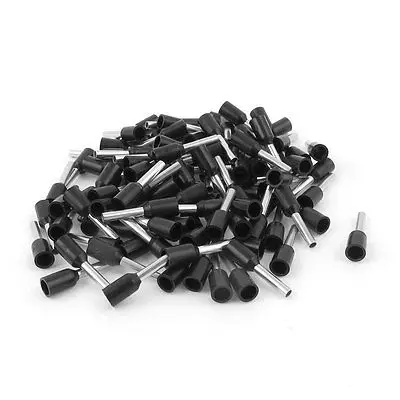 

100Pcs Wire Crimp Connector Insulated Ferrule Pin Cord End Terminal AWG18 Black