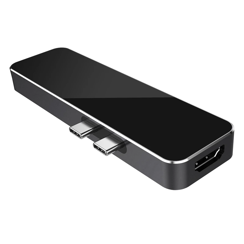 

USB C HUB Type C Thunderbolt 3 Dock 7 in 1 USB-C Adapter with USB 3.0 Ports TF Slot Micro-SD Card for Mac Book Pro