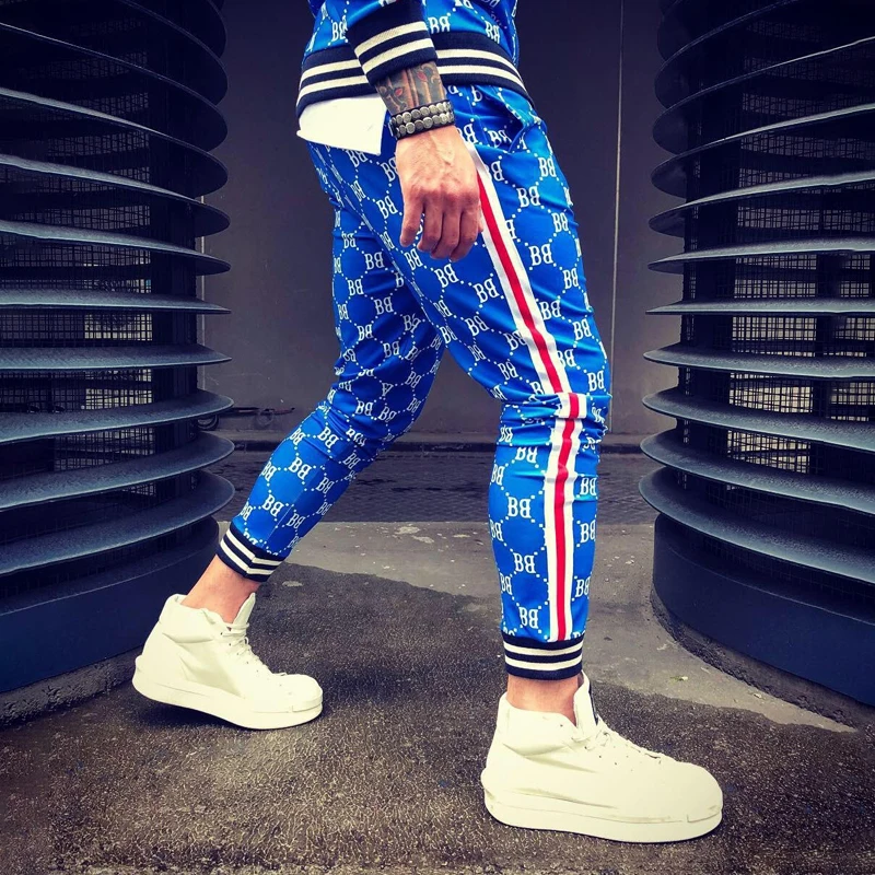 Повседневные штаны для ног модные мужские хип-хоп мужские брюки jogger уличная дикие брюки Брендовые брюки